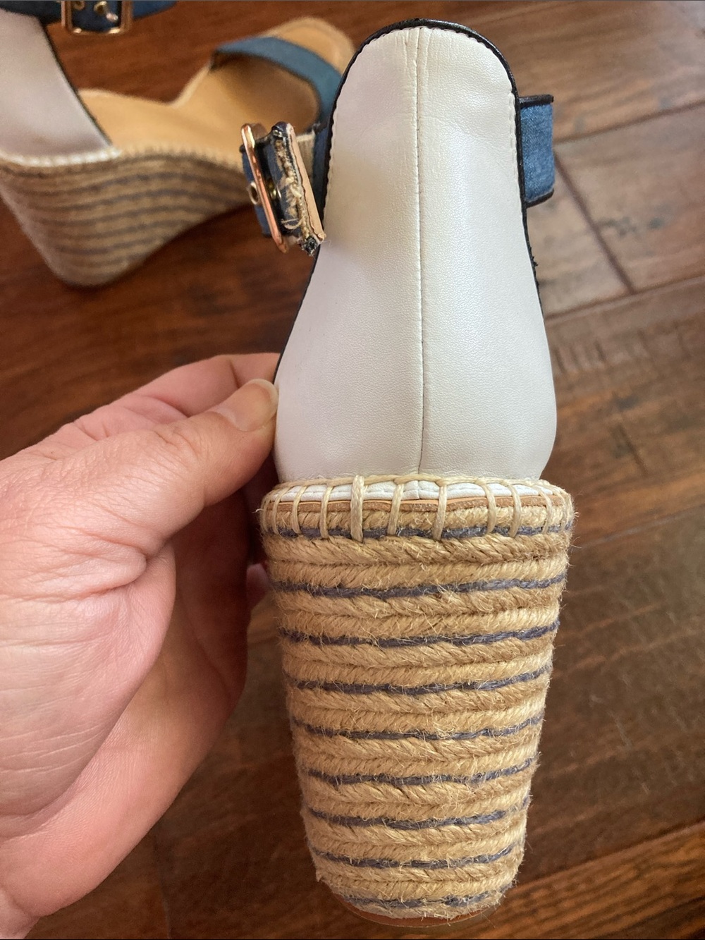 Cabi “Parker” Espadrille Wedge Sandals with Ankle Strap - Picture 8 of 15